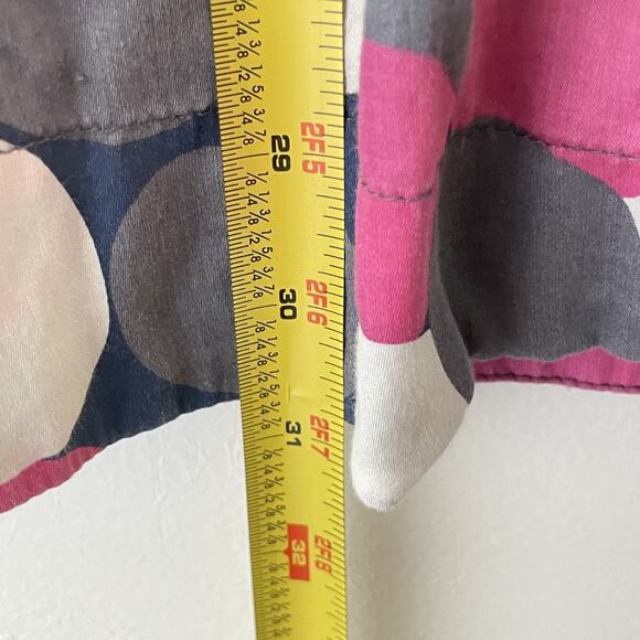 Mini Boden Cotton Dress Polka Dot Mod Print Pink Gray Blue Retro 60s Style 13-14 - Picture 3 of 8